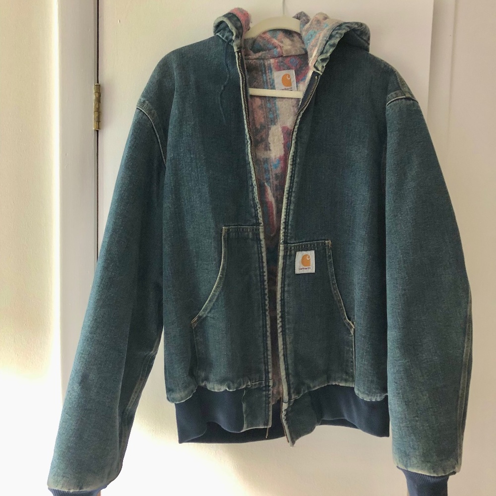 Mens carhartt denim hoody